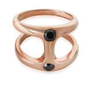 Hoorsenbuhs Brute Phantom Black Diamond Ring in 18k Rose Gold 0.30 CTW